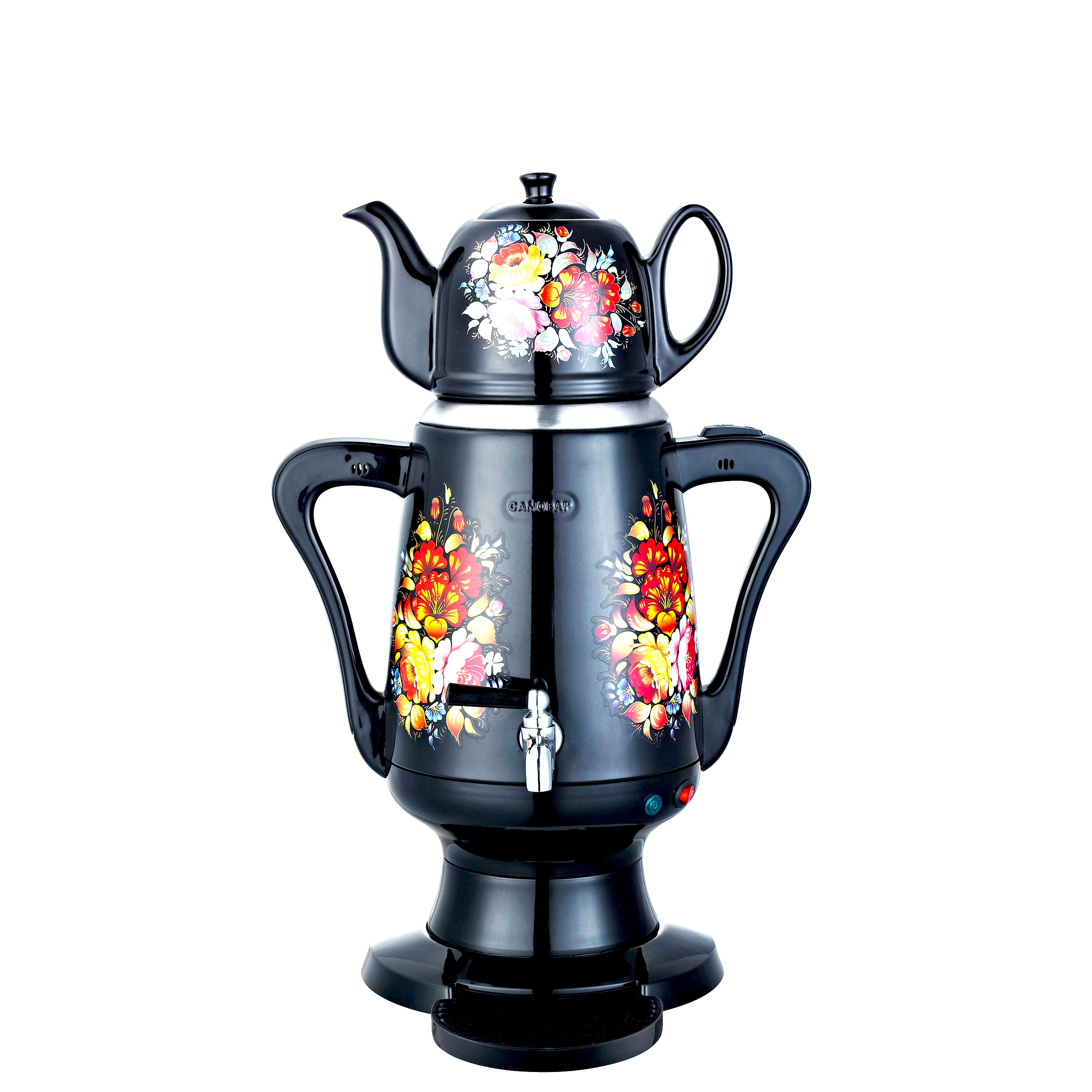 Decorated Automatic Turkish Tea Maker Teapot Samovar Electric Kettle