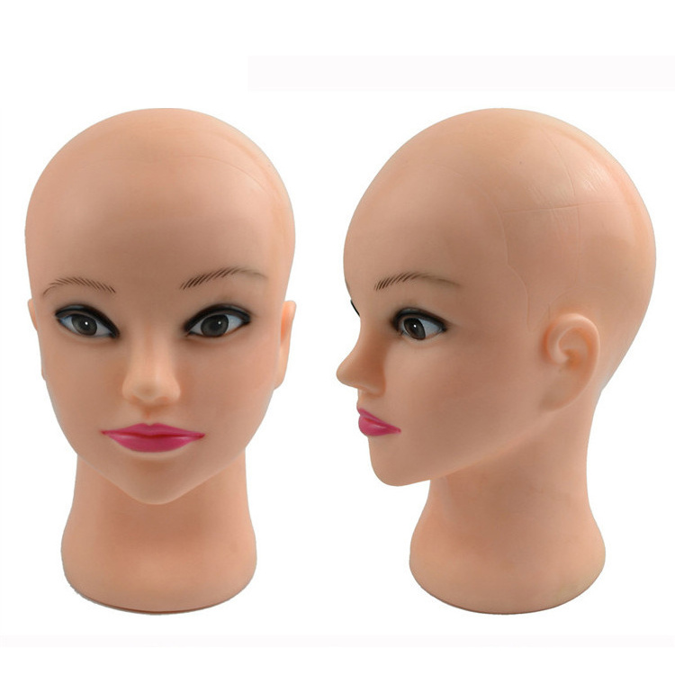 SHI SHENG Hot Sale Cosmetology Manikin Head Female Dolls Makeup Practice Training Head Bald Mannequin Head Without Hair