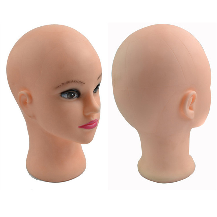 SHI SHENG Hot Sale Cosmetology Manikin Head Female Dolls Makeup Practice Training Head Bald Mannequin Head Without Hair