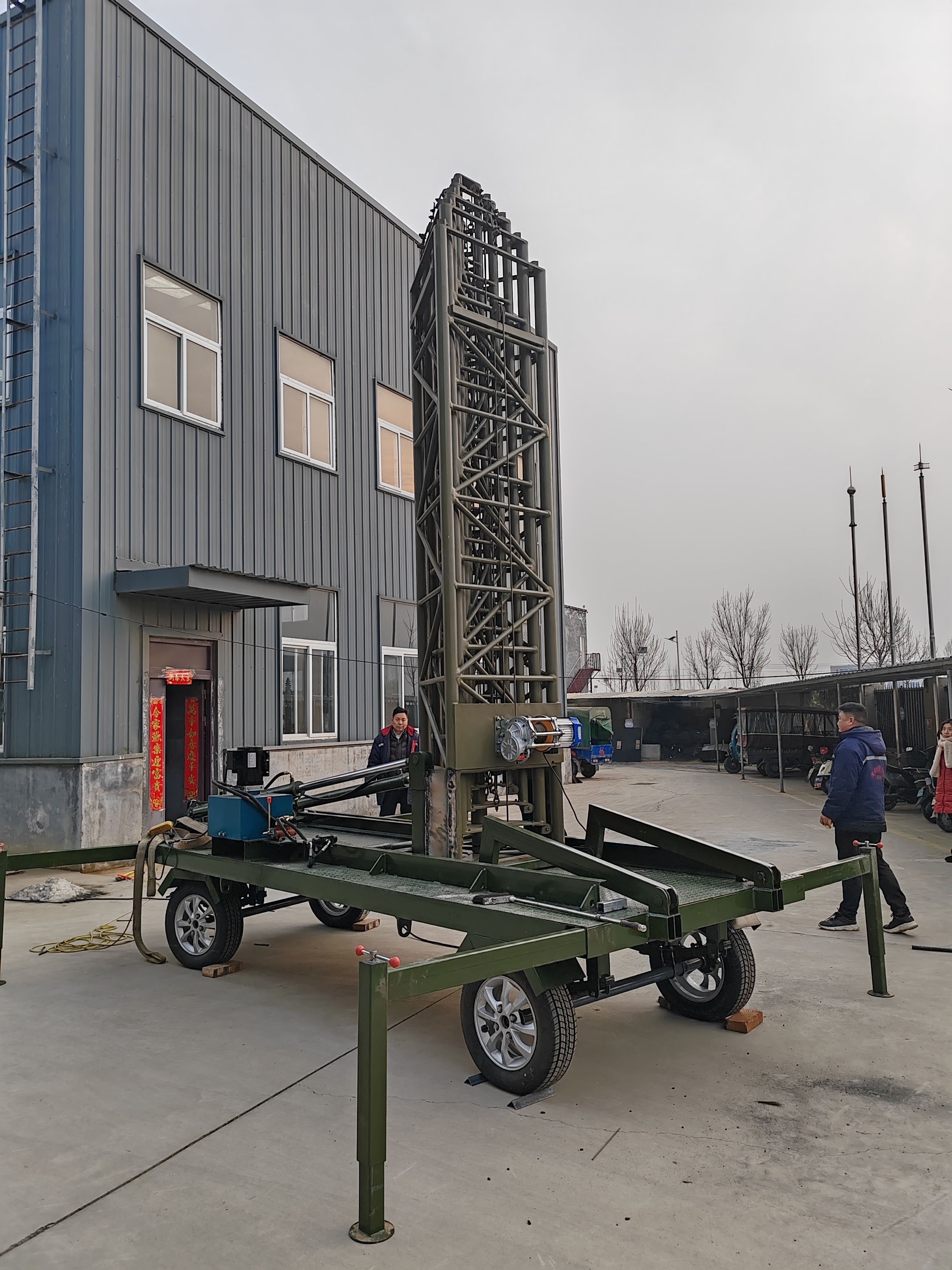 15m Steel Cage Building Telecommunication Lattice Cow(Cell On Wheels)Tower For Communication Systems