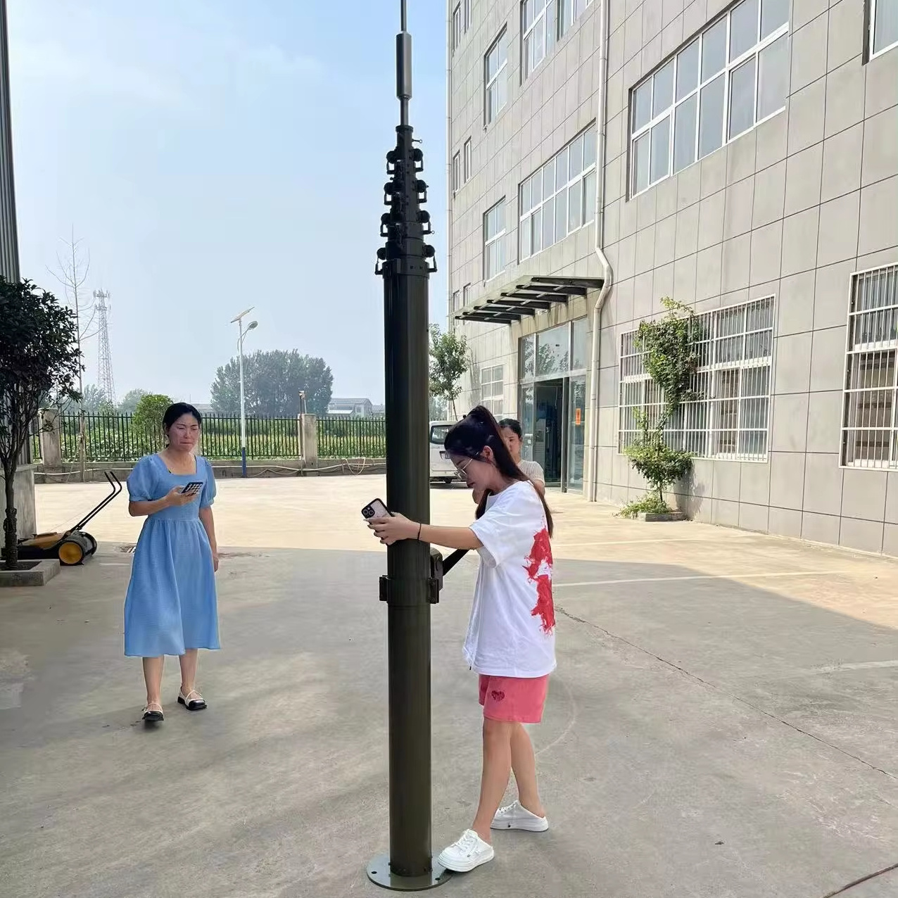 11M Fiberglass Telescopic Mast Camera pole