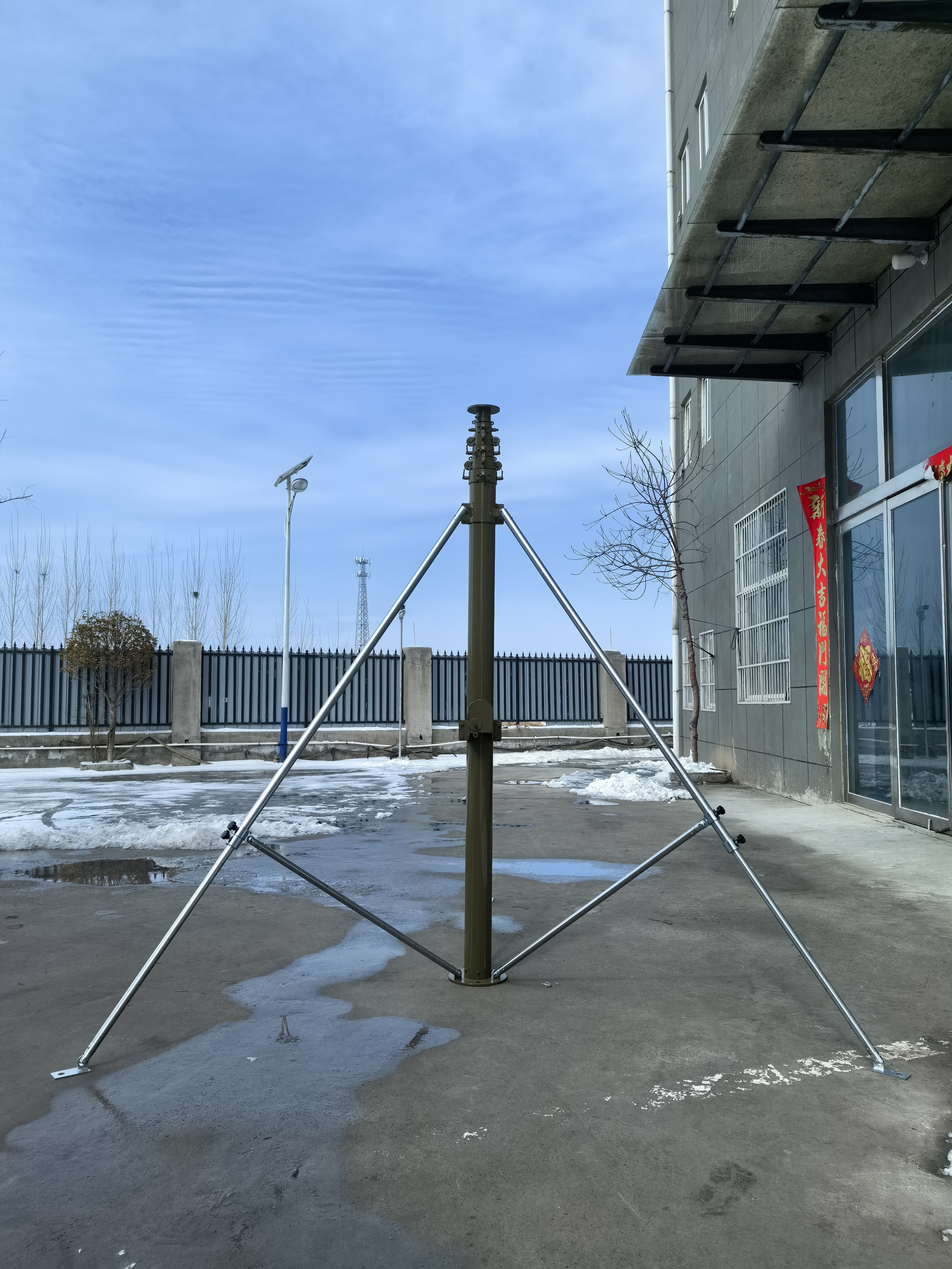 10m Folding Mast for Mounting CCTV Camera