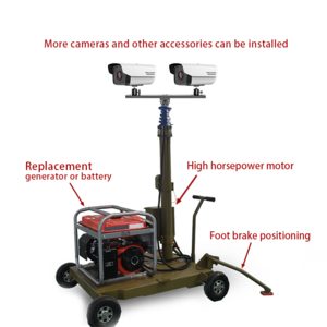 6m Electric Motor Load 20kg Telescopic Mast on Mobile Trailer