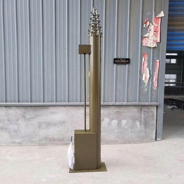 Motorized or hand winch crank up telescoping masts telescopic mast lighting tower