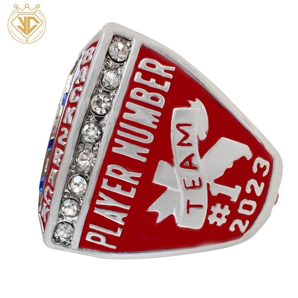 Yangcai Custom Basketball  Football League Usssa Baseball Championship Ring Softball Volleyball Youth Lakers Championship Rings