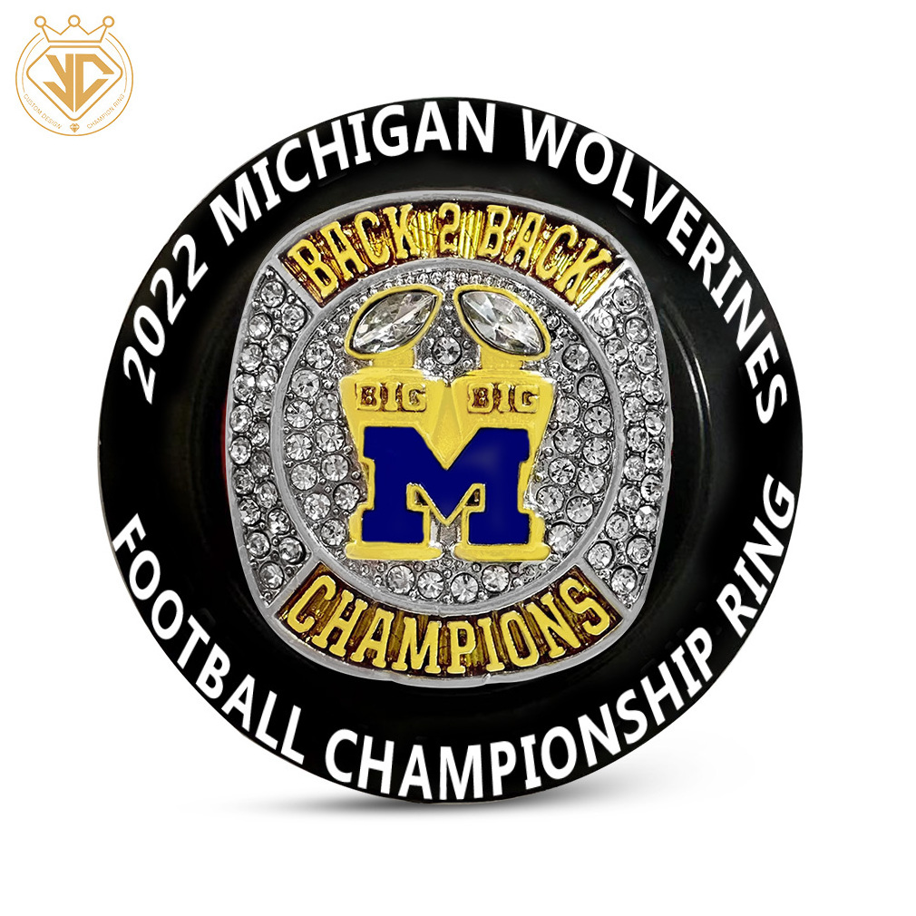 2022  Michigan Football Championship Ring Custom NbA Youth Football Softball Usssa Baseball Hoop Basketball Championship Rings