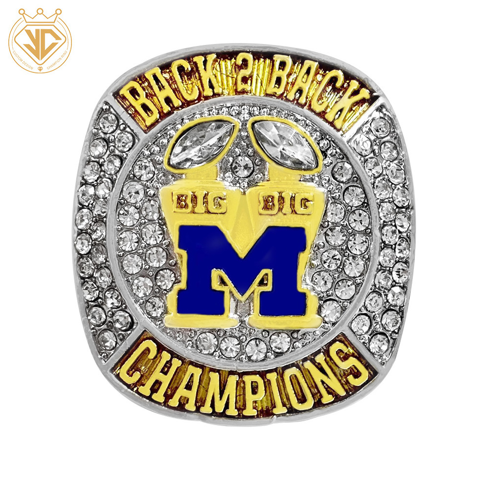 2022  Michigan Football Championship Ring Custom NbA Youth Football Softball Usssa Baseball Hoop Basketball Championship Rings