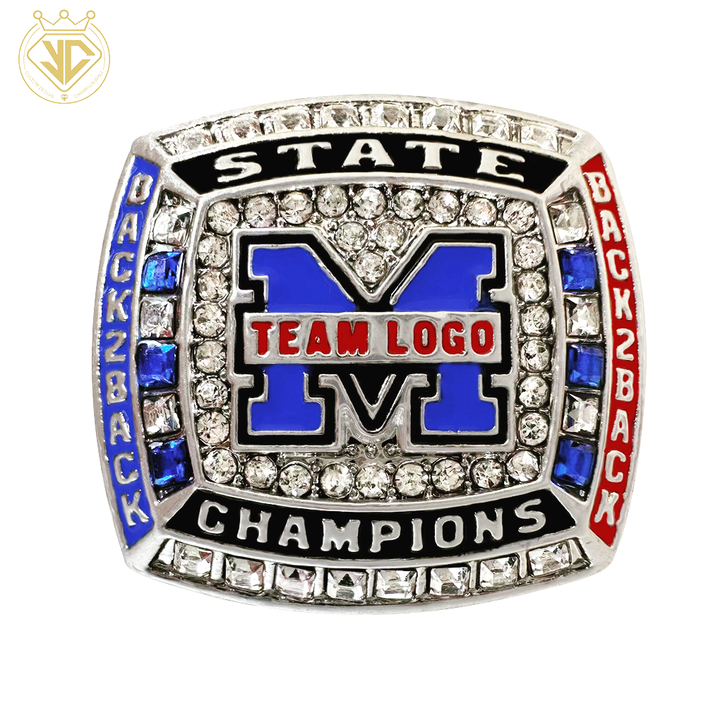 Yangcai Custom Basketball  Football League Usssa Baseball Championship Ring Softball Volleyball Youth Lakers Championship Rings