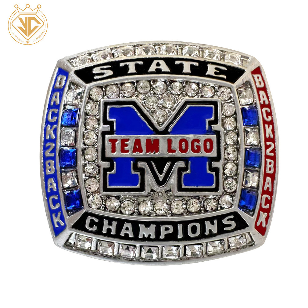 Yangcai Custom Football Basketball Sports Usssa Baseball Championship Ring Lsu Softball Volleyball Youth Lakers Champions Rings