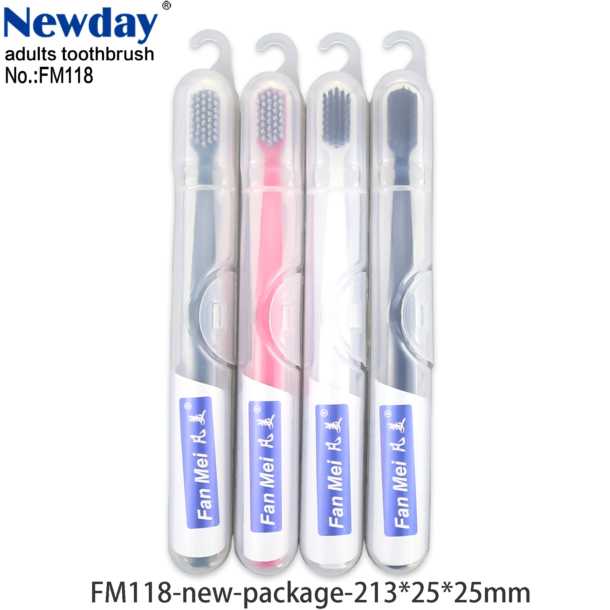 New Package of Toothbrush with PP Foldable Case Hiking and Travel Toothbrush Container Spiral Tapered Bristles From Xinda