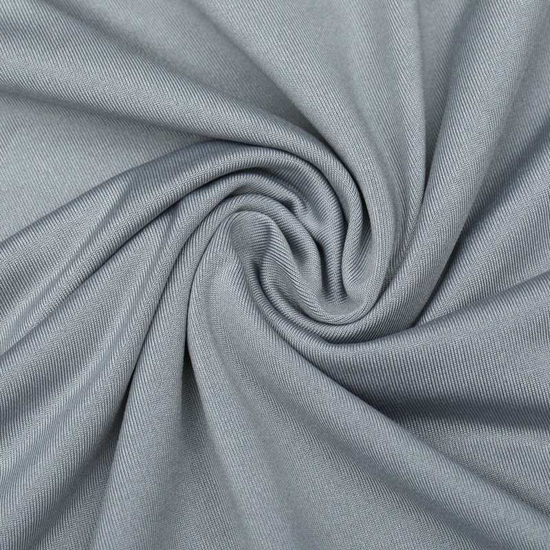 Stocks 260GSM 90% Polyester 10% Spandex Stretch Single Jersey Knit Milk Silk Fiber Fabric Polyester Elastane Apparel Fabric