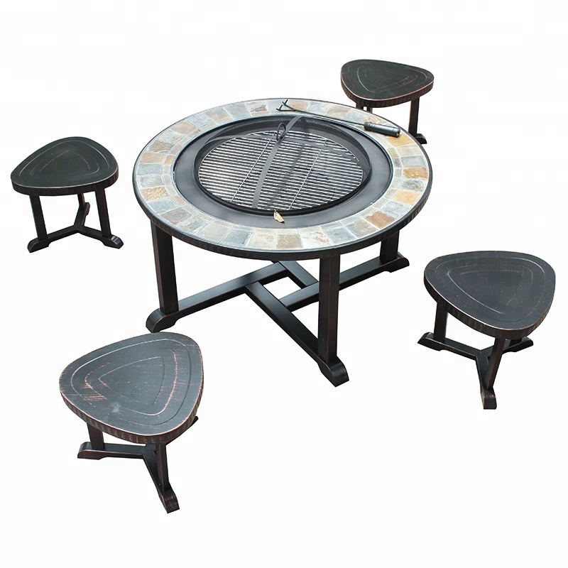 All Weather Iron barbecue table and chair Outdoor Garden Patio Furniture