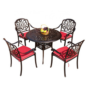 All Weather Bronze Black White Elizabeth European Style Heavy Duty Cast Aluminum Outdoor Garden Furniture