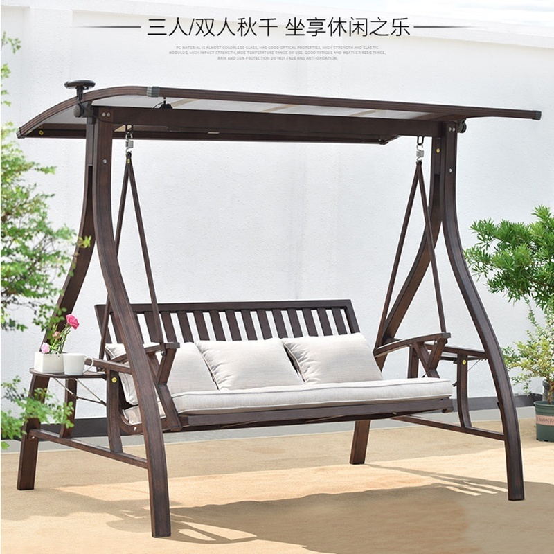 High quality garden swing sets  patio aluminium  swings 2 seater cushion swing chair padding canopy