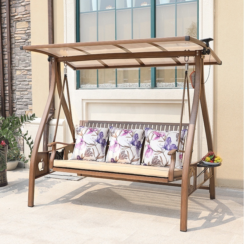 High quality garden swing sets  patio aluminium  swings 2 seater cushion swing chair padding canopy