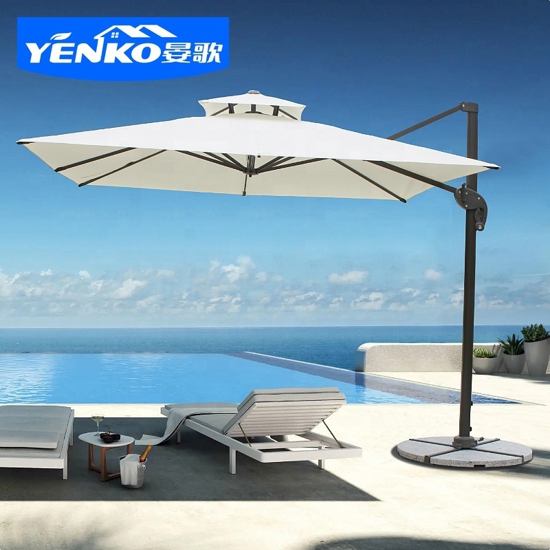 Big beach patio umbrella with logo cafe beer parasol umbrellas outdoor furniture