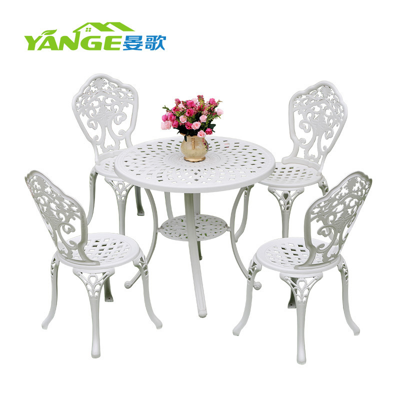 Luxury Cast Aluminum Outdoor Furniture Fabric Chairs Sets Garden Table Set