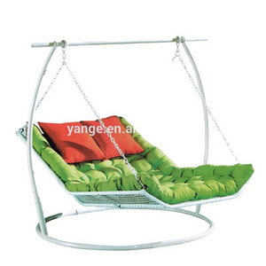 Garden st outdoor furniture rattan chair swing double seat for adult