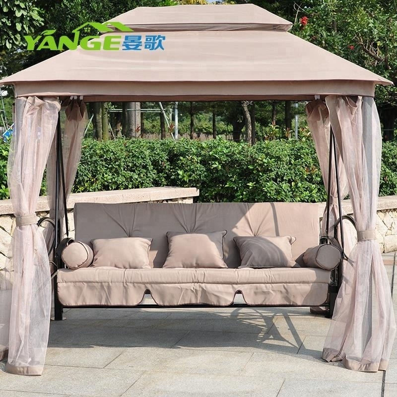 High quality garden set outdoor gazebo canopy swing with cushions