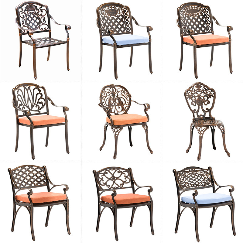 Outdoor garden Cast Aluminum Furniture Aluminum Dining Chair