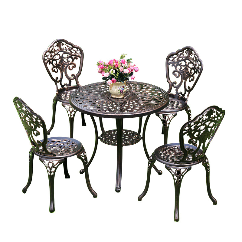 Luxury Cast Aluminum Outdoor Furniture Fabric Chairs Sets Garden Table Set