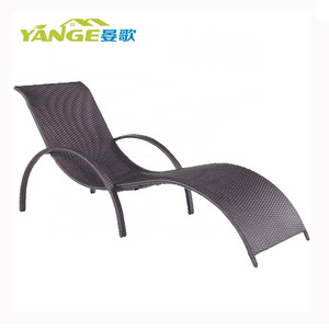 Aluminium Sun Lounger rattan Beach chair  Outdoor sunbed for poolside garden set patio furniture