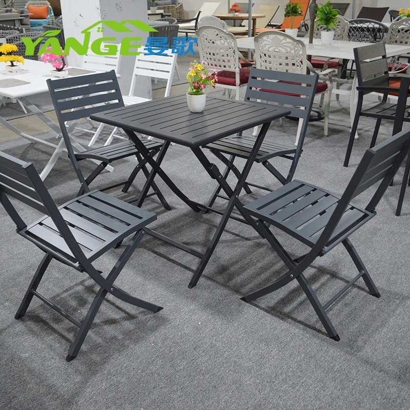 Garden bistro set folding chair terrace set table and chairs metal outdoro furniture