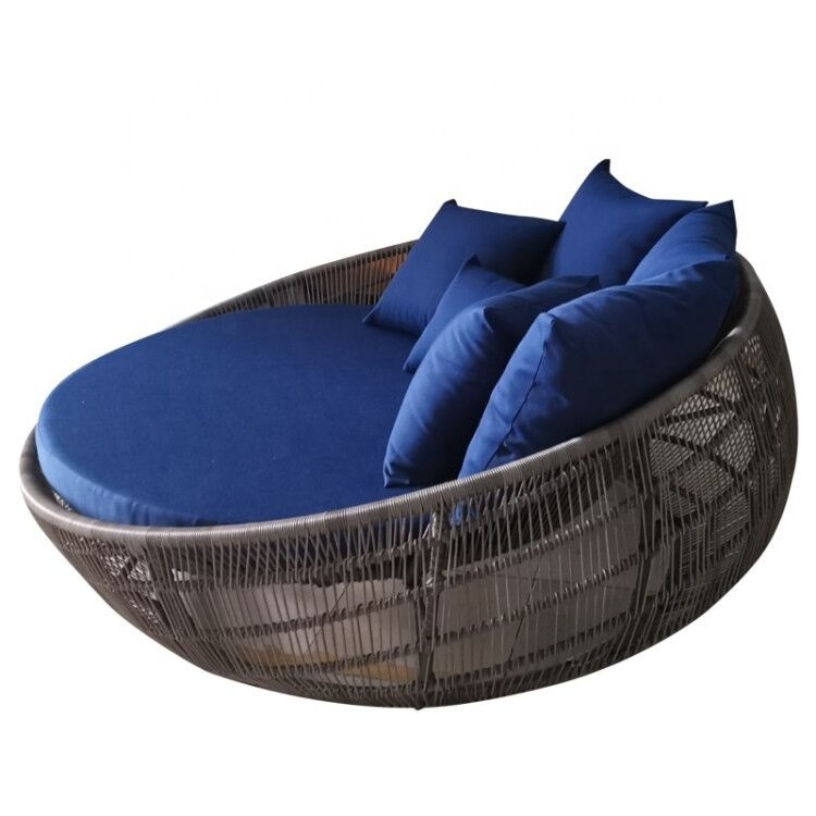 Garden set Outdoor Furniture Beach Chair rattan outdoor round bed pool lounge aluminum sunbed outdoor