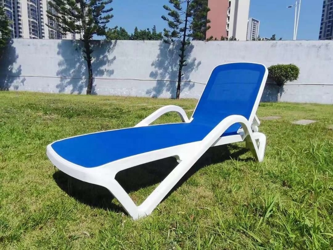 Plastic high quality beach hotel Sun Deck Chair swimming pool chaise longue outdoor Sun Loungers laying chair