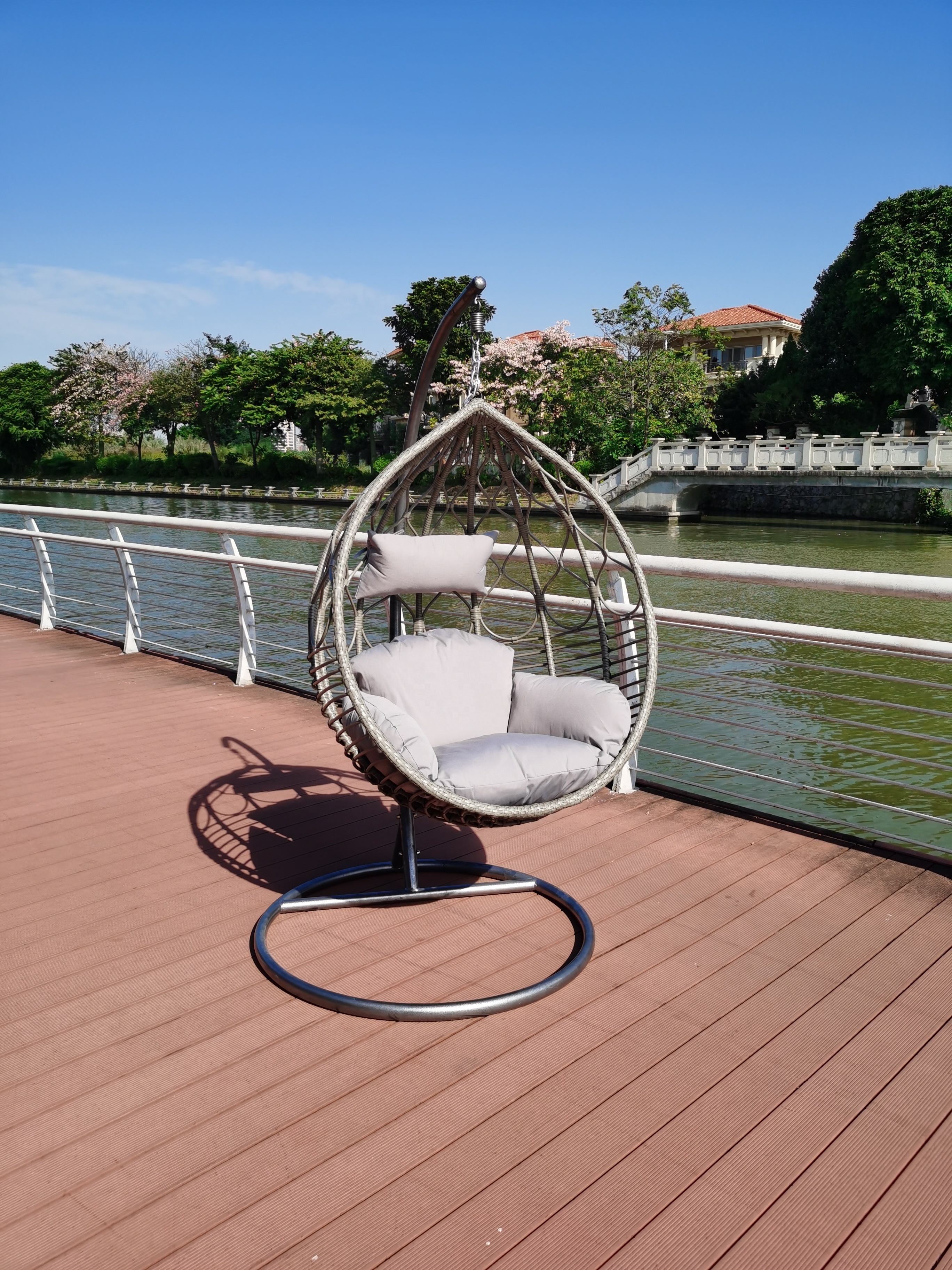 Muebles de exterior para jardin rattan wicker egg shaped patio swings hanging chair jardin furniture