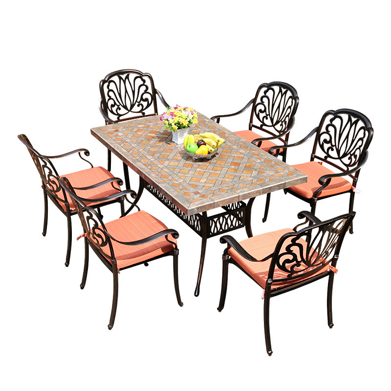 All Weather Bronze Black White Elizabeth European Style Heavy Duty Cast Aluminum Outdoor Garden Furniture