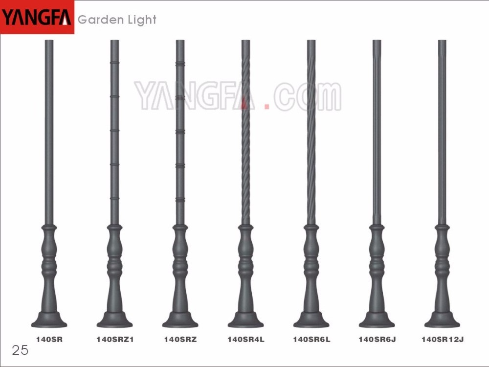 Pressure cast iron painting 6/8/9/10/12 meters height street lighting poles