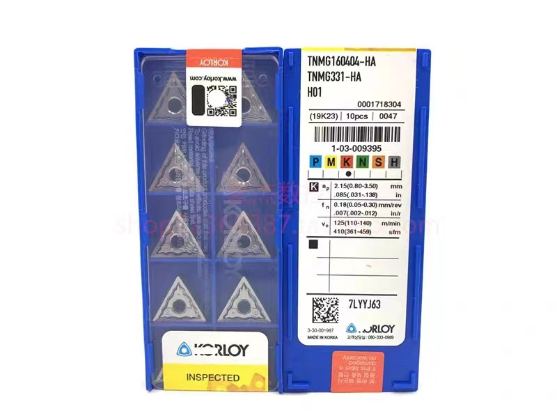 de carburo de tungsteno inserto korloy tnmg 220404 160404/08 triangulares inserto