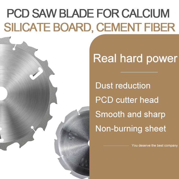 PCD tipped circular saw blade for fiber cement Fireproof board calcium silicate board cutting fiber cement saw blade