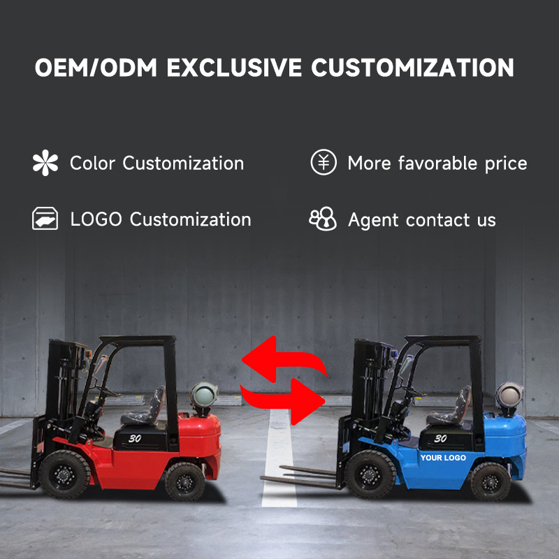 YangFT Optional Nissan engine container forklift 2.5t 3ton 4 ton gasoline lifter LPG compact mini fork lift truck