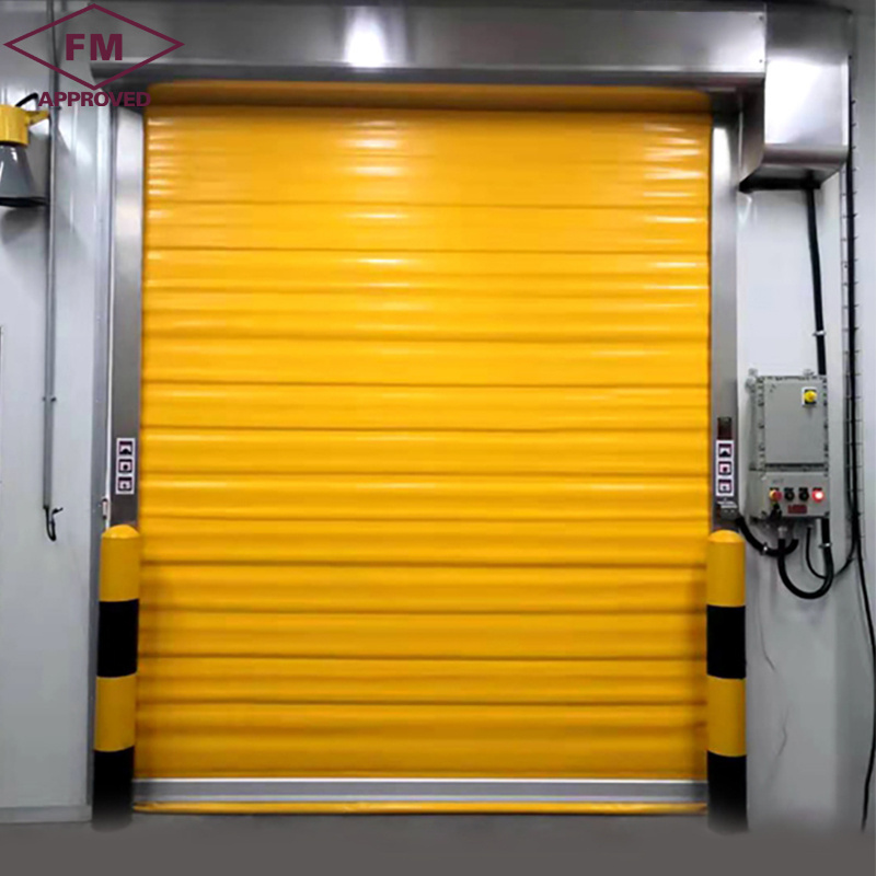 High Speed PVC Fabric Insulated Curtain Keep Temperature Rapid Rising  Fast Rolling Roller roll door for cold room