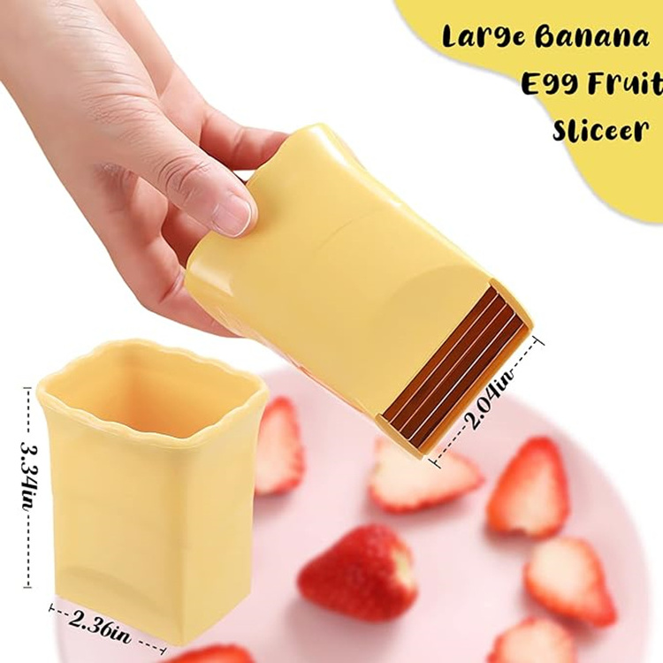 New Stainless Steel Strawberry Slicer banana slicer cup slicer for fruit and vegetables