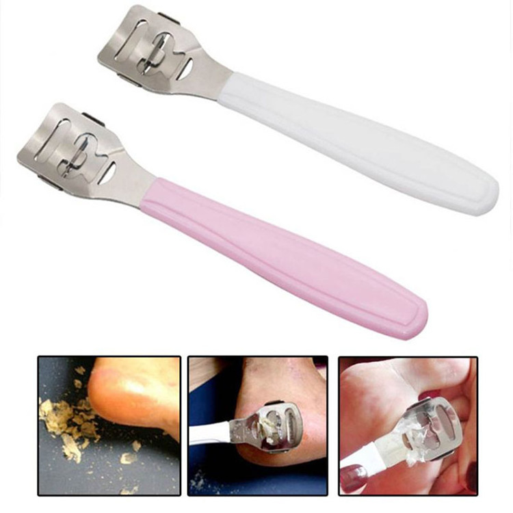 Foot Scraper Blades Skin Pedicure Knife Corn Foot Callus Remover Beauty Care Stainless Steel Cuticle Callus Eliminator Tool