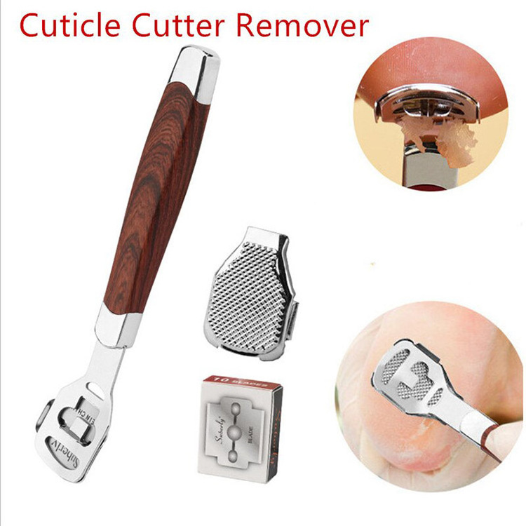 Professional Stainless Steel Foot File Foot Scrubber Pedicure Callus Remover With ABS Handle