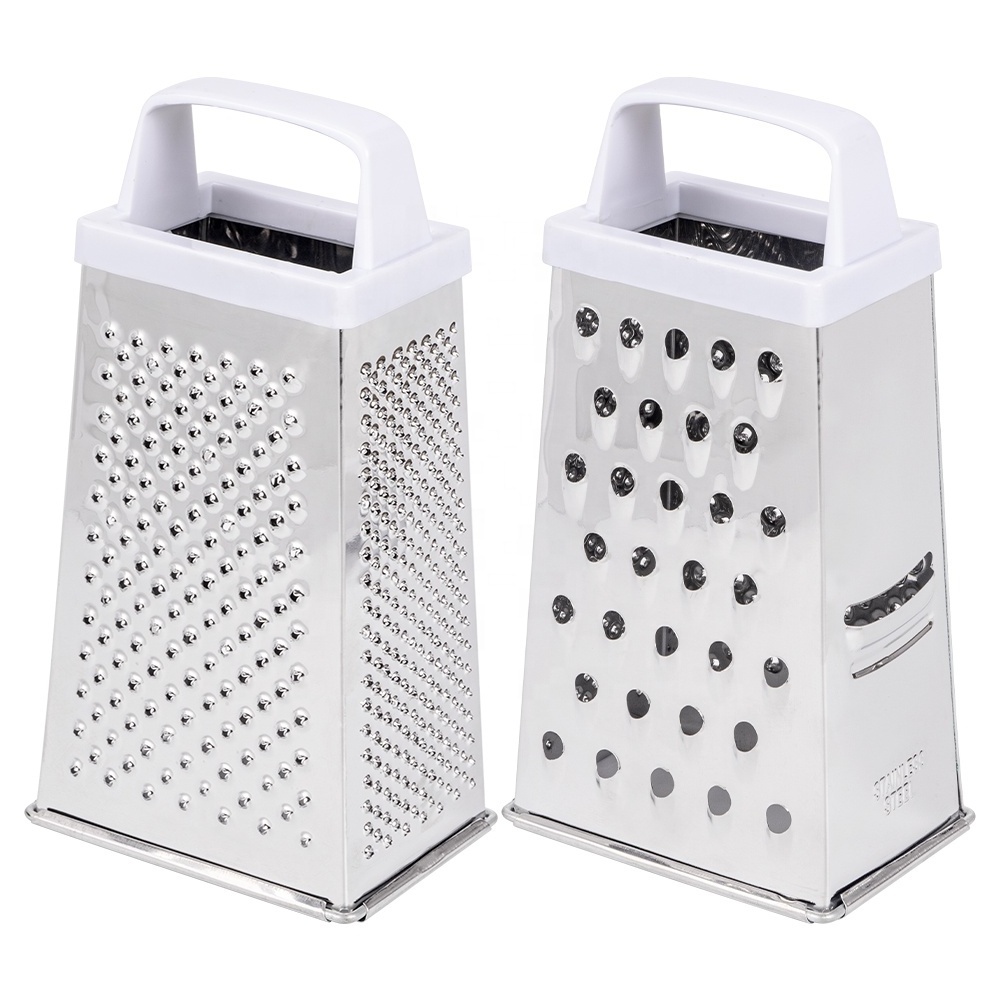 Kitchen Gadgets Stainless Steel Cheese Grater Multifunctional Vegetable Cutter 4-Sided Grater For Kitchen