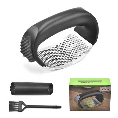 Stainless Steel Garlic Smash Press Rocker Kitchen Gadgets Garlic Ginger Mincer Crusher Squeezer