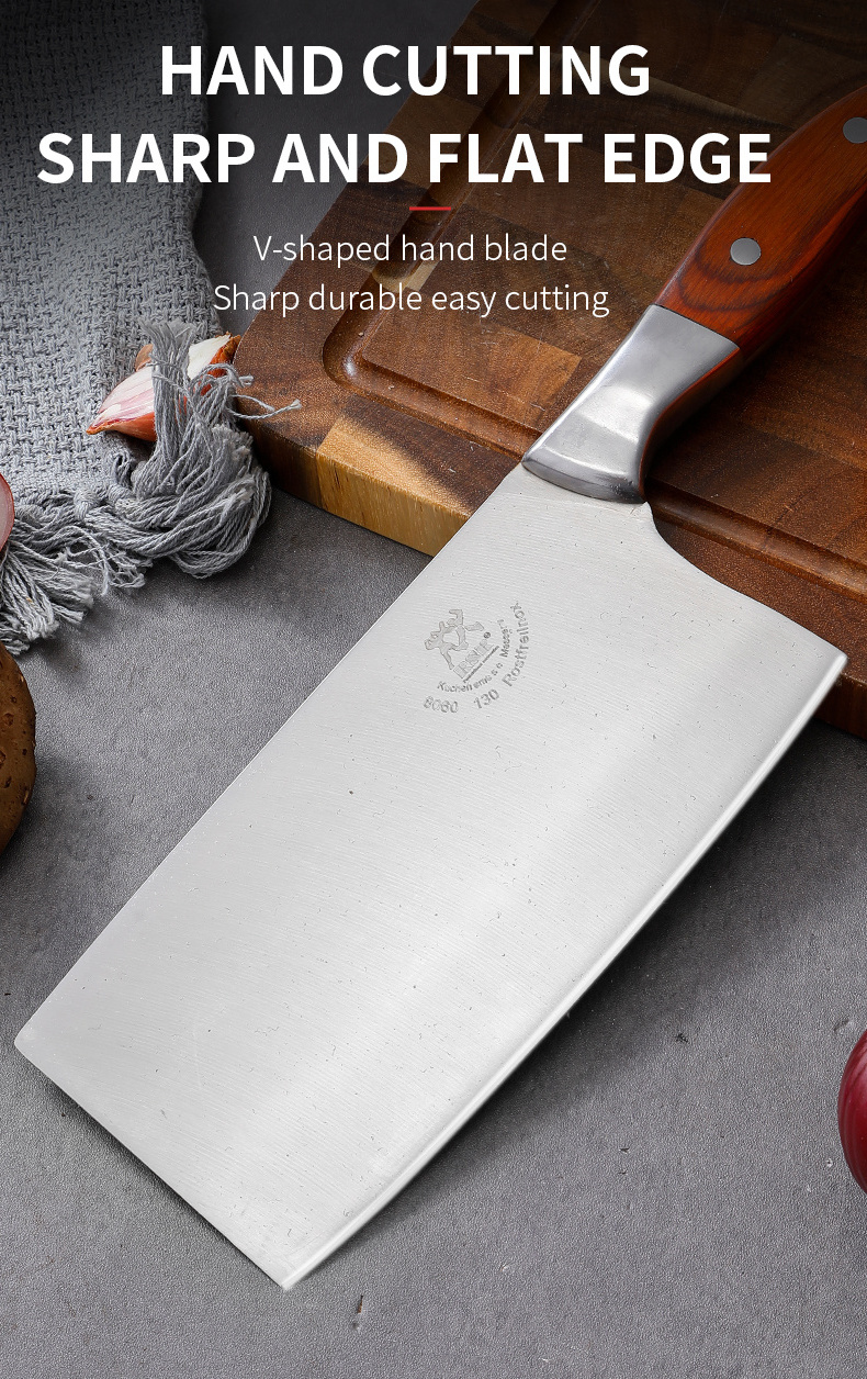 Stainless steel slicer high-quality raw materials red sandalwood handle handle design non-slip light and comfortable