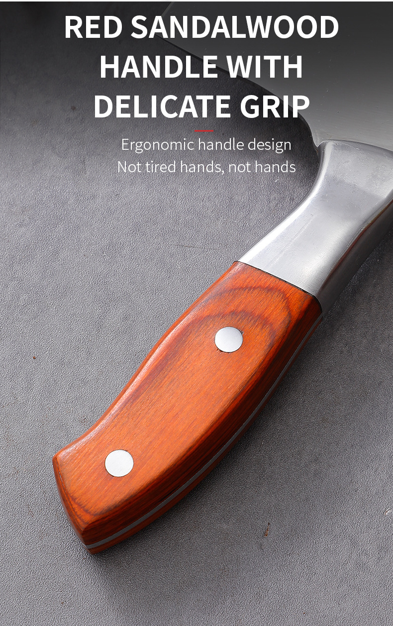 Stainless steel slicer high-quality raw materials red sandalwood handle handle design non-slip light and comfortable