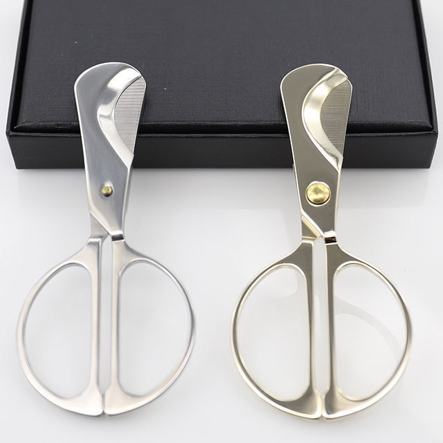 Customized Stainless Steel Tool Scissors Cigar Cutter For Ladies