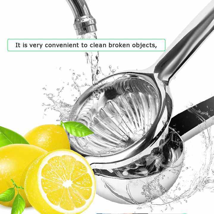 Lemon Squeezer Stainless Steel with Premium Quality Heavy Duty Solid Metal Squeezer Bowl,  Stainless Steel Juicer Hand Press