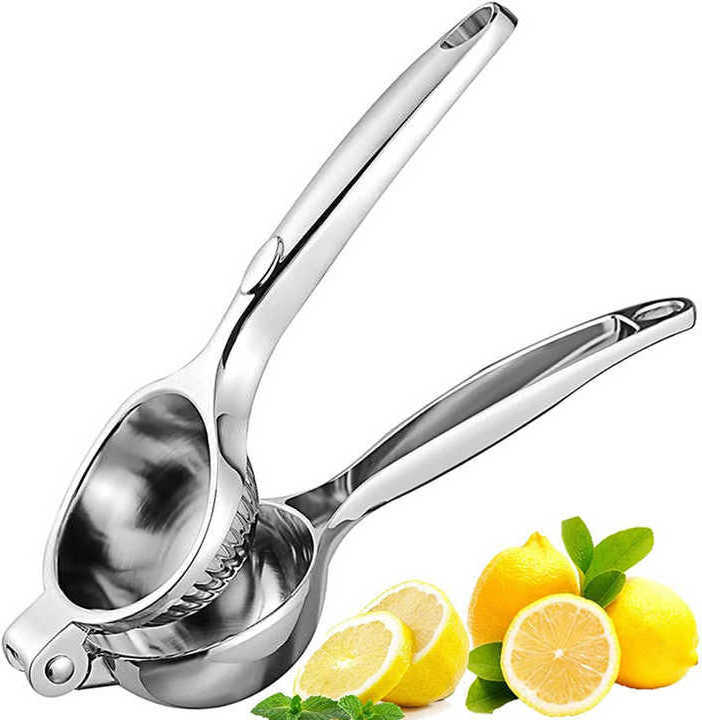 Lemon Squeezer Stainless Steel with Premium Quality Heavy Duty Solid Metal Squeezer Bowl,  Stainless Steel Juicer Hand Press