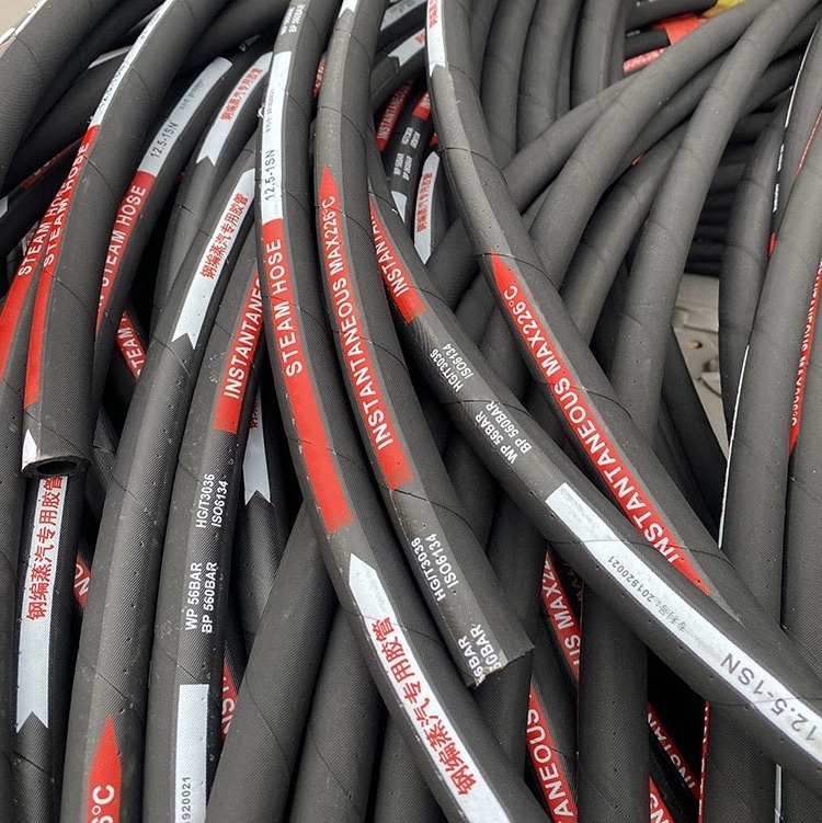 1/2/3/4 inch Steel Wire Braided Industrial Rubber Steam Hose High Pressure/temperature steam hose