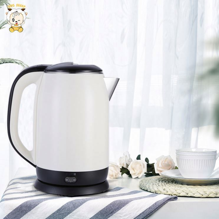 New black and white stainless steel 1500W tea making machine insulation electric kettle 2L