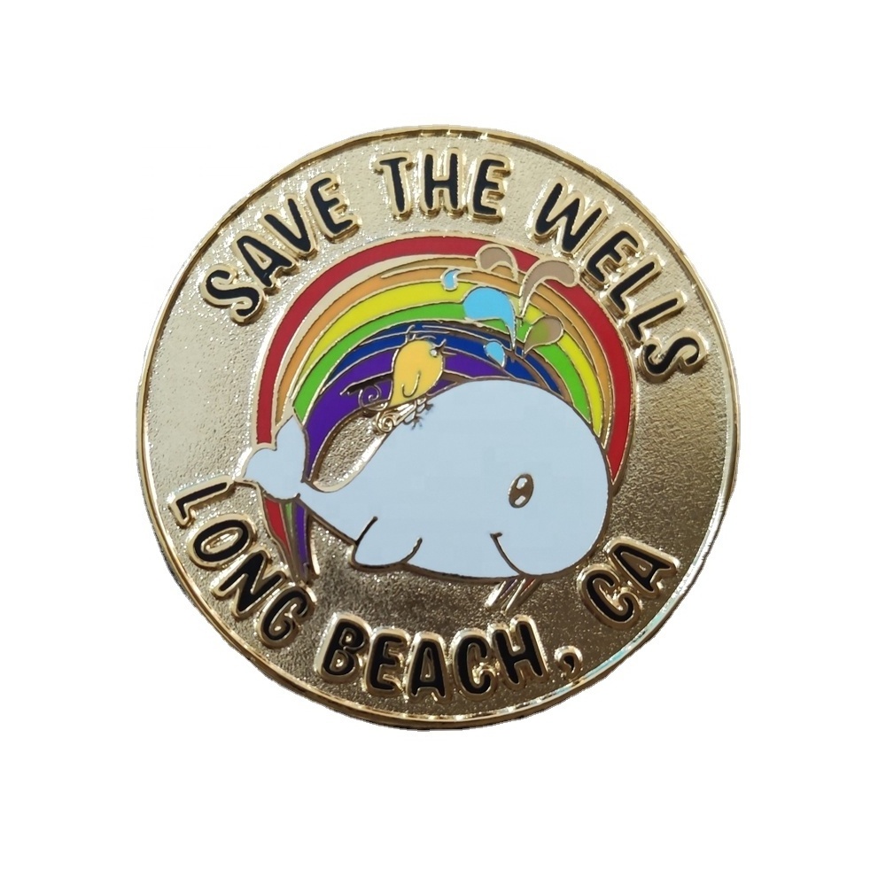 Yangle Gift Custom Lapel Pin Souvenir A Metal Badge to Save the Ocean Save the Wells Environmental Protection