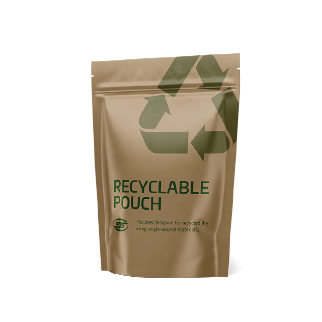 Custom Plastic Compostable Pla Material Stand Up Pouch Packaging With Child Resistant Zip Lock